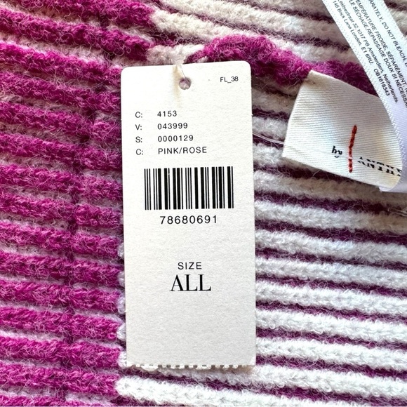 ANTHROPOLOGIE Ribbed Knit Beanie - Pink/Rose - OS NWT main image 10